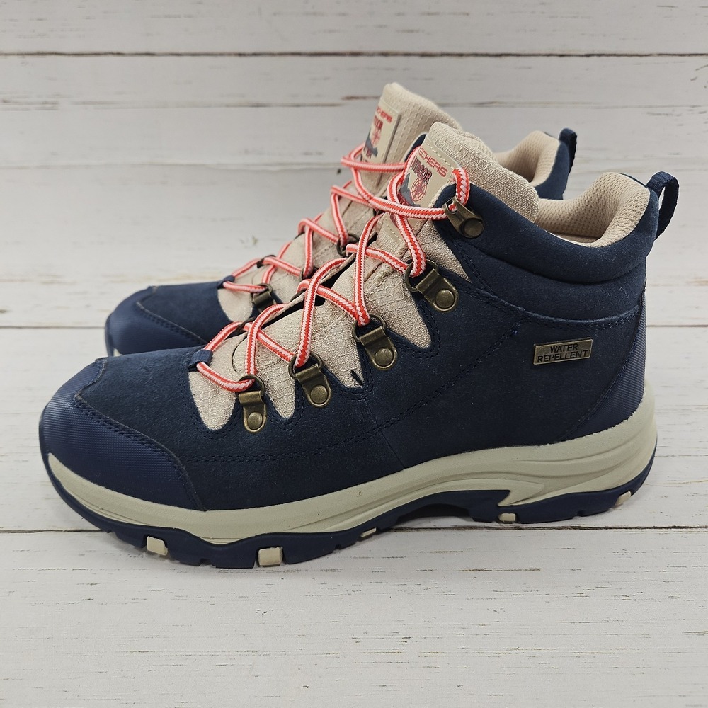 Skechers Outdoor Trego El Capitan Boot Womens 9.5 Blue Hiking Waterproof 158254